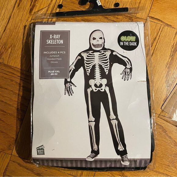 Glow in the Dark X-Ray Skeleton Costume, Men’s XXL 48-52, NWT. - Picture 11 of 12